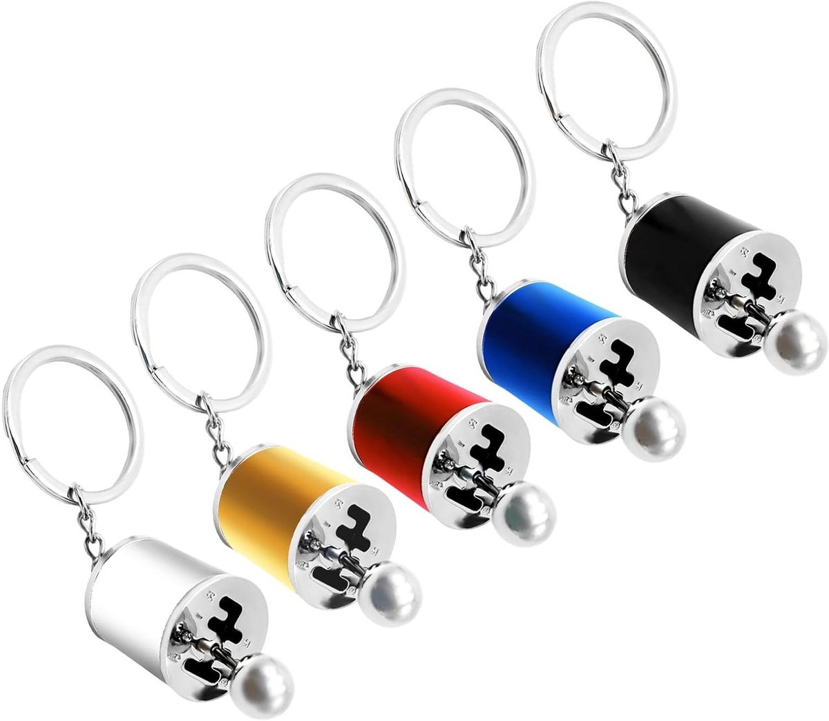 Cosensi - Autosleutelhangers Turbo Metaal met Schakelfunctie - Set van 5stuks - Autodecoratie - Verjaardagscadeau voor Mannen en Vrouwen