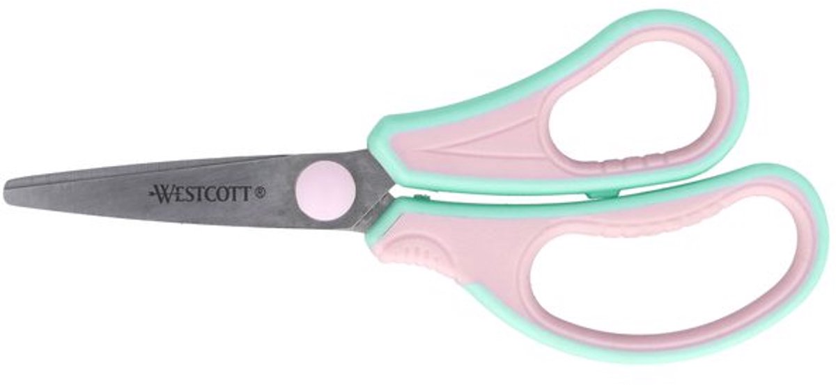 Westcott Kinderschaar Gripeeze 14cm - pastelroze / mint - AC-E21574