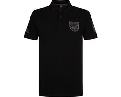 Petrol Industries - Heren Piqué polo Suspensión - Zwart - Maat XXL