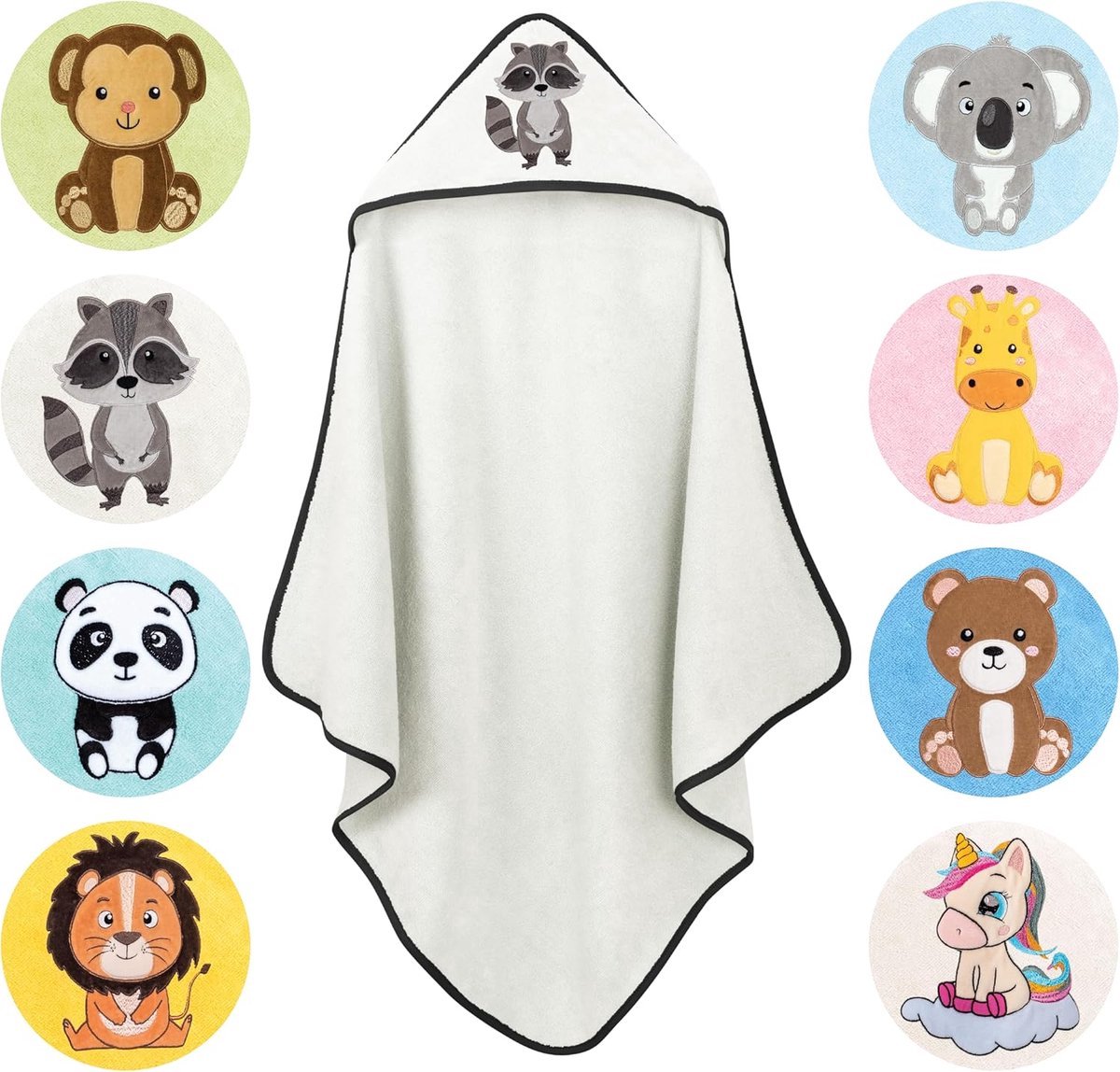 Stunq® Zachte en Comfortabele Badcape van 100% Katoen voor Baby's en Kinderen - Oeko-Tex Certificeerd - 80 x 80 cm