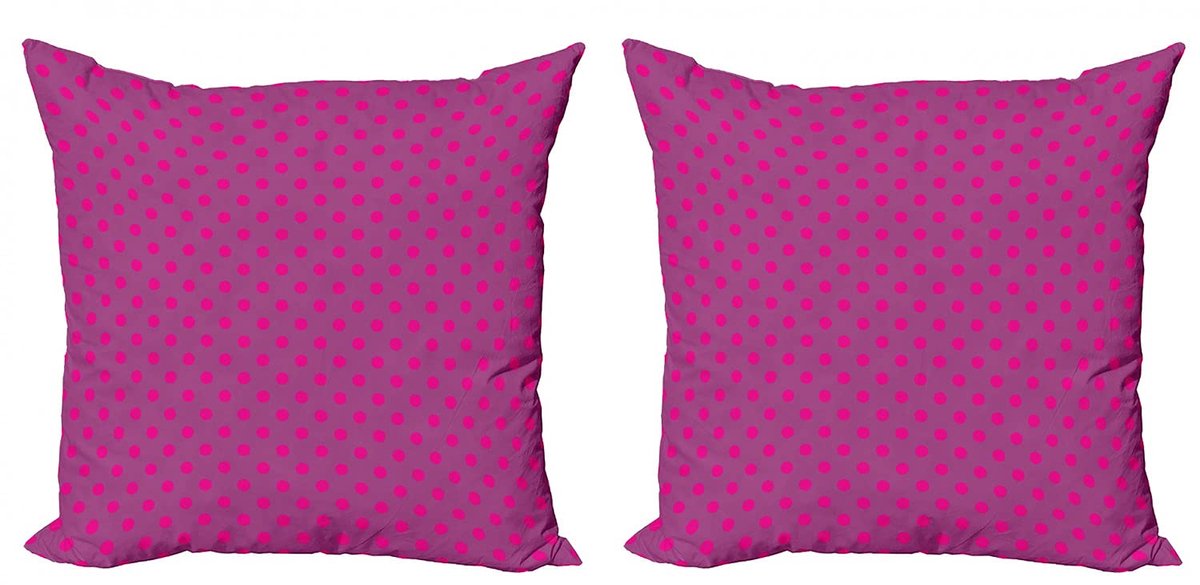 ABAKUHAUS Magenta Kussenhoes Set – 2×60×60 cm – Dubbelzijdig
