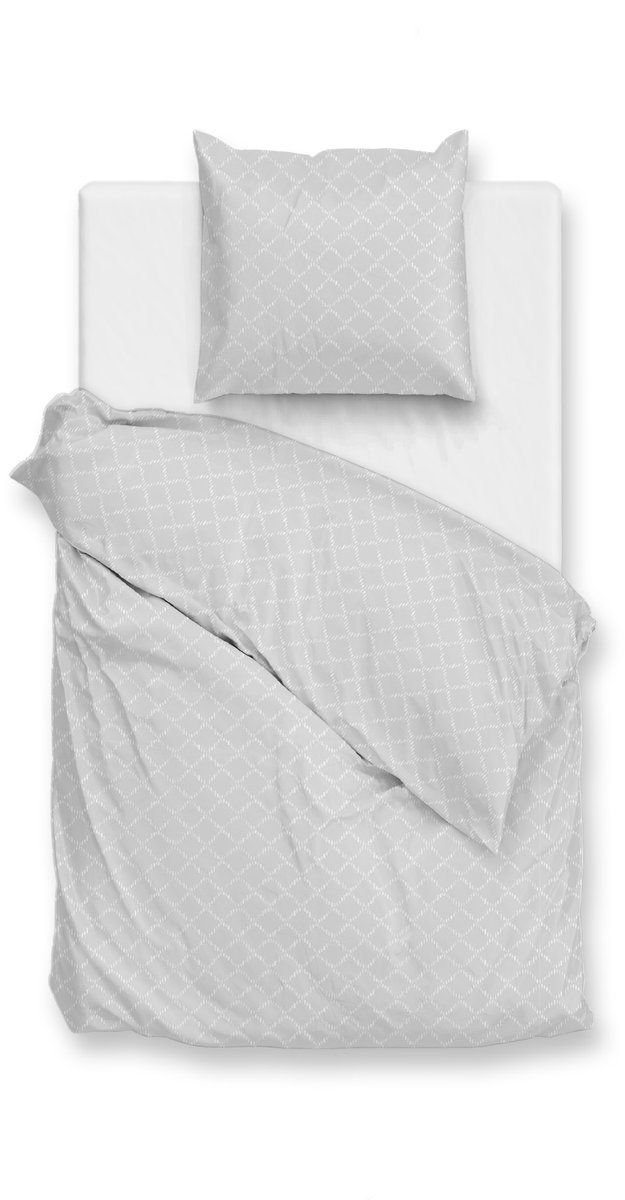 Zohome Linea-di-Satinado Dekbedovertrek - 100% Katoen-Satijn - Grijs, foto 2