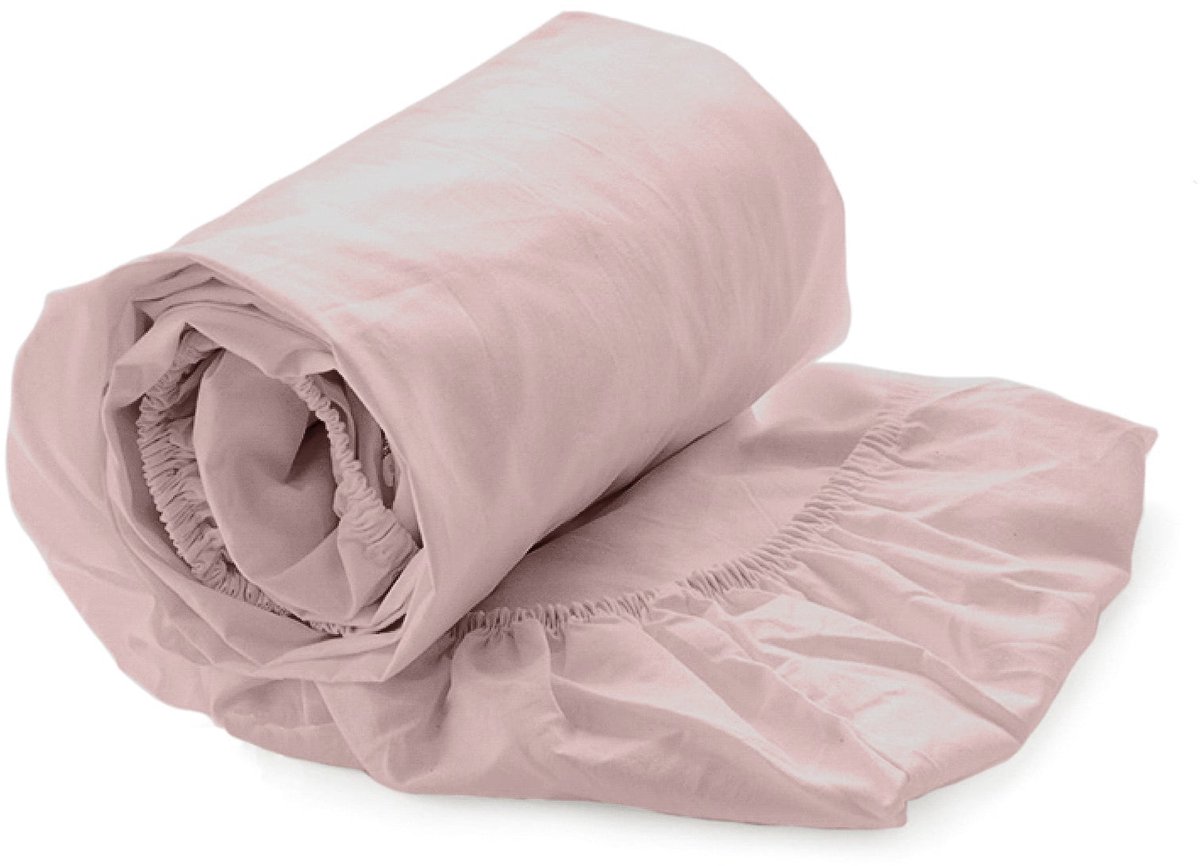 Yellow Hoeslaken Katoen Perkal 40cm Hoekhoogte Suite Mumbai - Petal Pink - 140x200 cm - 100% Katoen-Perkal - Tweepersoons