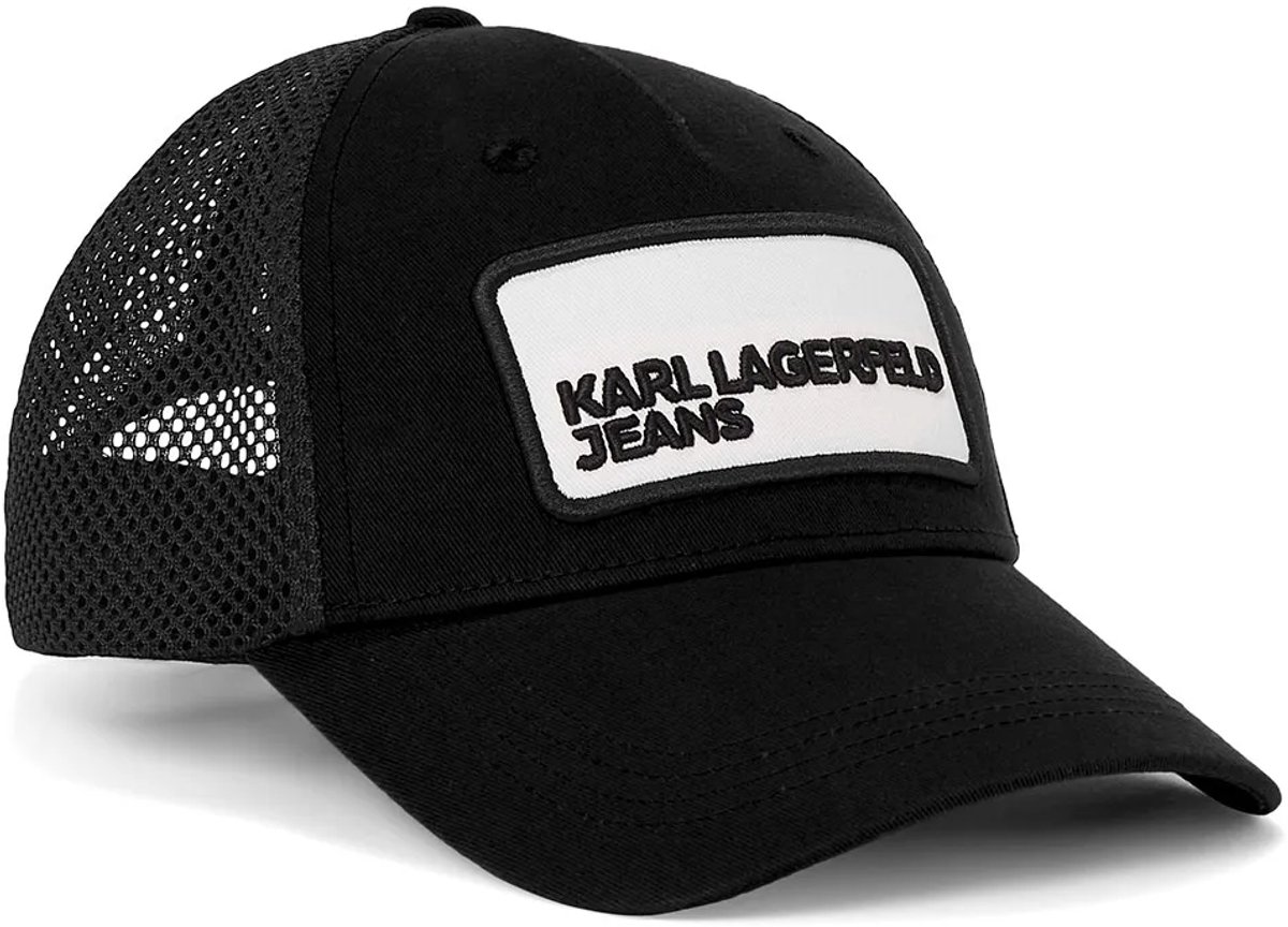 Karl Lagerfeld Jeans Colour Blocked Truckercap Zwart
