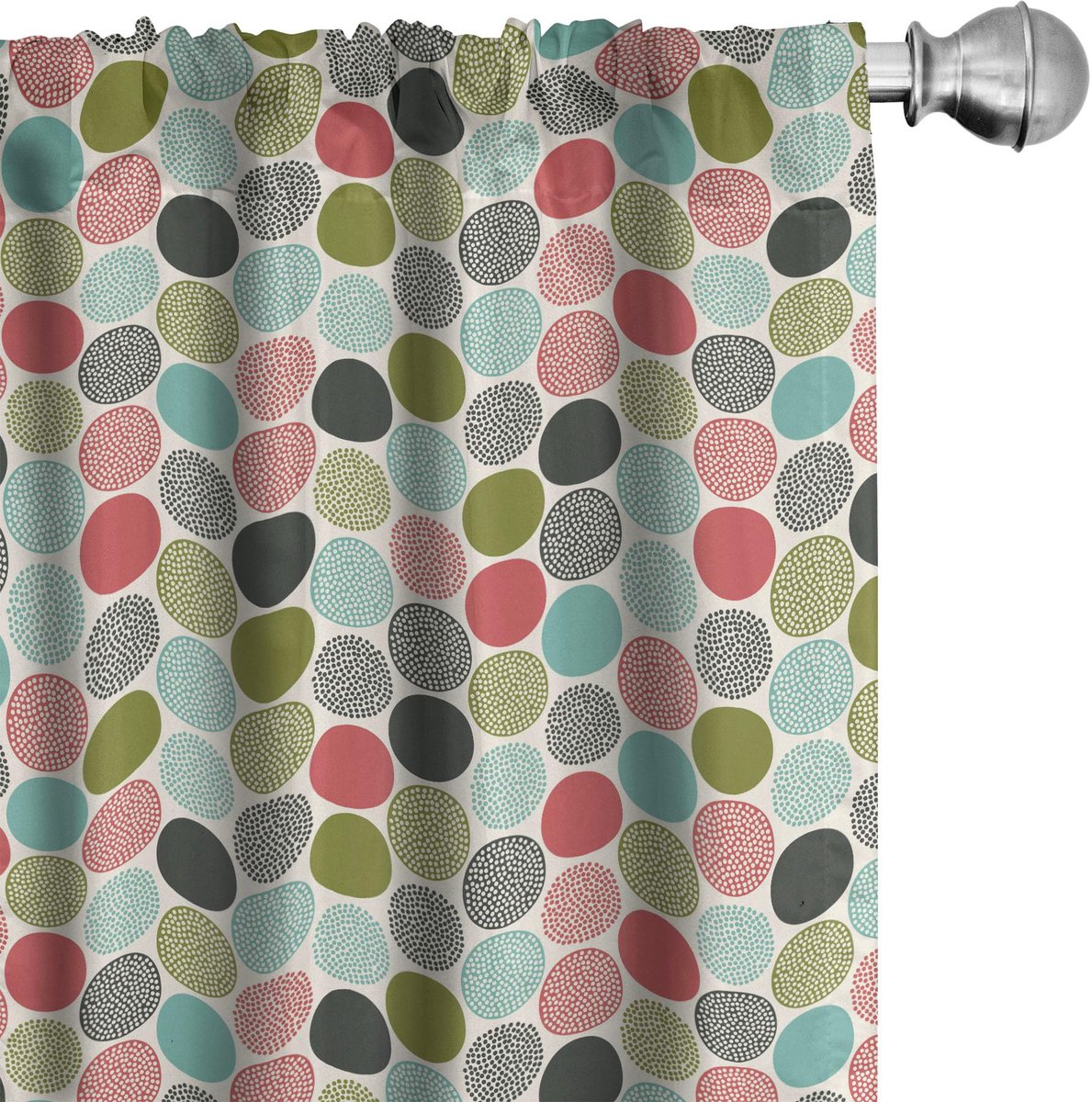 ABAKUHAUS Kleurrijke gordijnenset 2x75x245 cm – microvezel, halfverduisterend Mehrfarbig