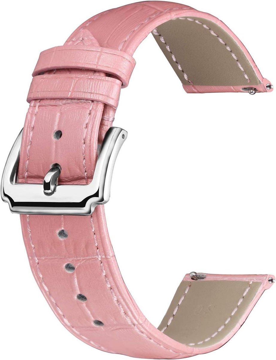 Cosensi - Lederen horlogeband met snelsluiting voor heren en dames in 10 kleuren - verschillende maten beschikbaar.