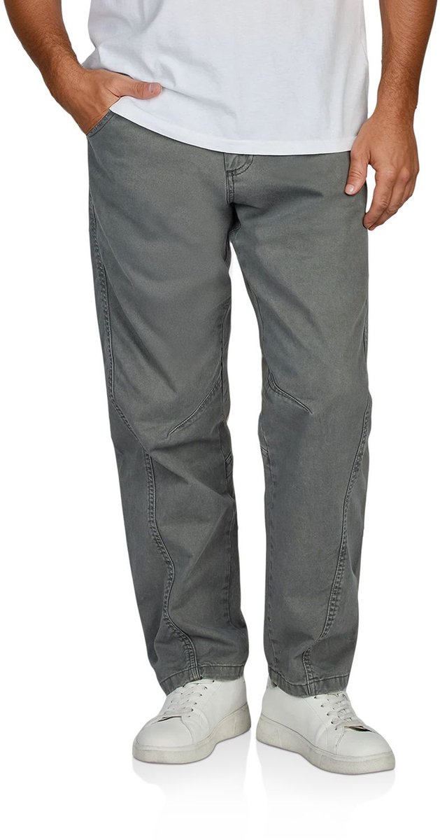 Jack & Jones Heren Chino Broek Broeken JPSTKANE DALE TWISTED comfort/relaxed Fit Grijs Volwassenen - gemaakt van 100% katoen