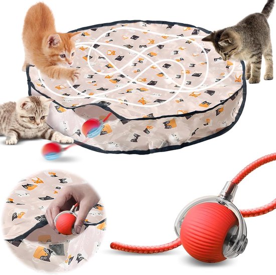 MS! Hola Cat Toy - interactief kattenspeelgoed - Blauw/grijs