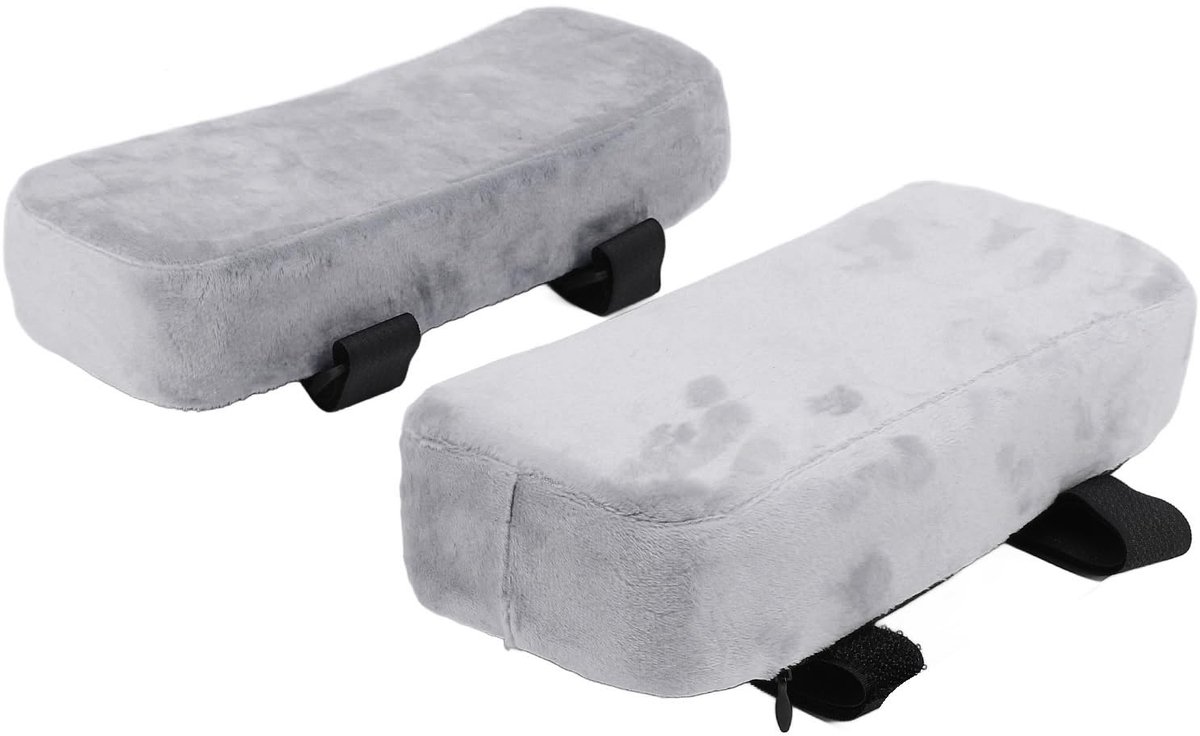 1 Paar Ergonomische Memory Foam Bureaustoel Armsteun Pads Comfy Gaming Arm Rest Covers Pads, Zwart voor Ellebogen en Onderarmen Drukontlasting Zachte & Comfortabele Cover Elleboog Onderarm