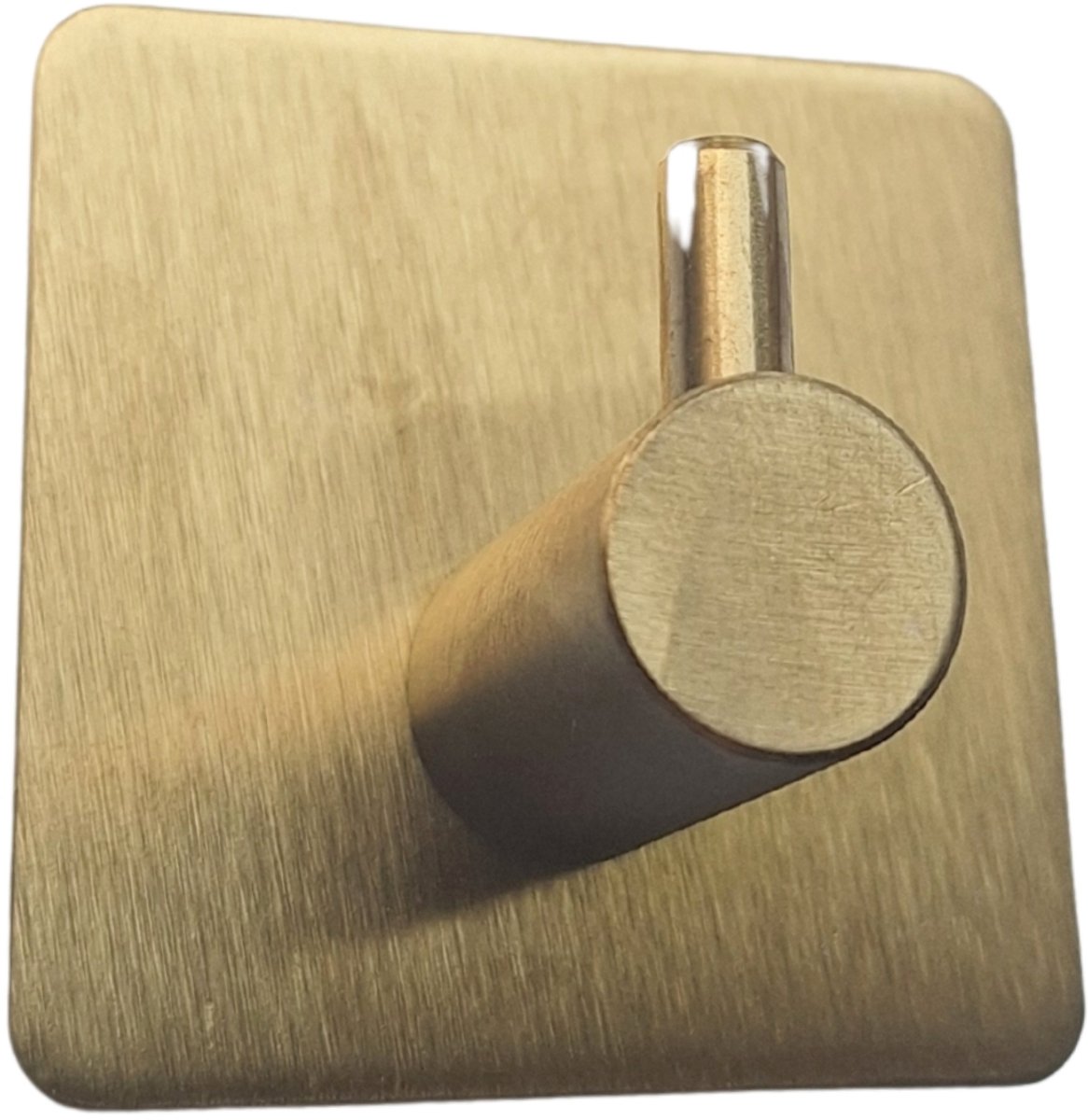 Hoexs Plakhaak Goud – Wandhaak zonder Boren - RVS Zelfklevend - Voor Jassen, Handdoeken & Tassen - Waterbestendig & Modern Design