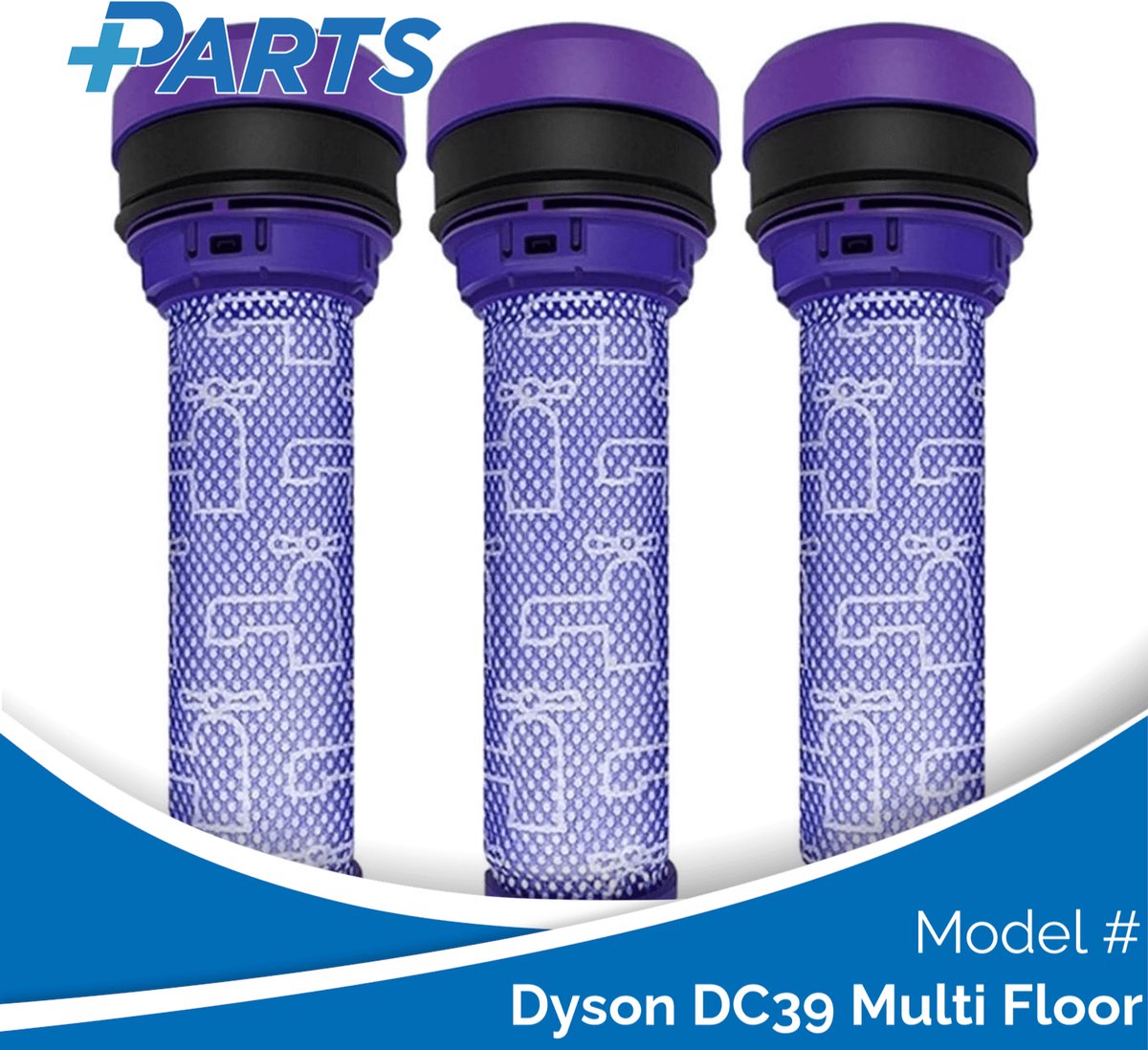 Dyson DC39 Multi Floor Filters (3 Stuks, Plus.Parts® alternatief voor 923413-01)