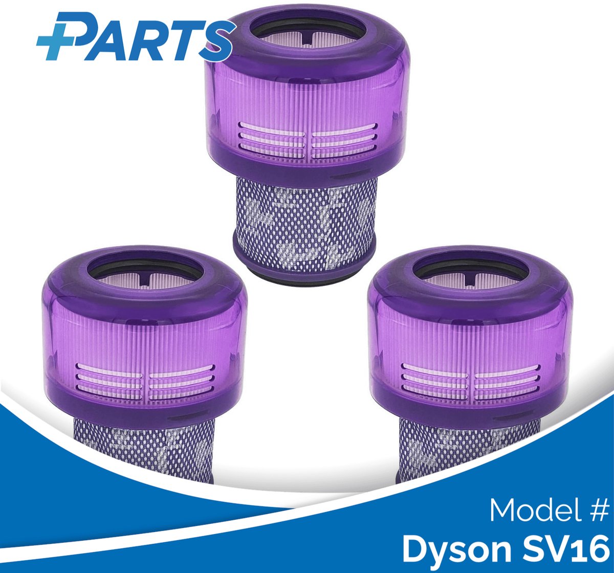 Dyson SV16 Filters (3 Stuks, Plus.Parts® alternatief voor 970422-01)