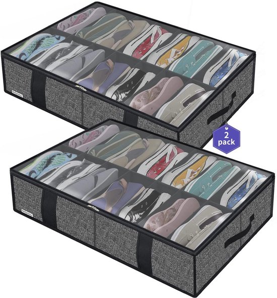 SONGMICS Schoenenorganizer, set van 2, elk tot 16 paar SONGMICS Schoenenorganizer, set van 2, elk tot 16 paar