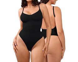 Figuurvormende Body met Open Rug: Naadloze Shaping Bodysuit voor een Platte Buik en Slanke Taille