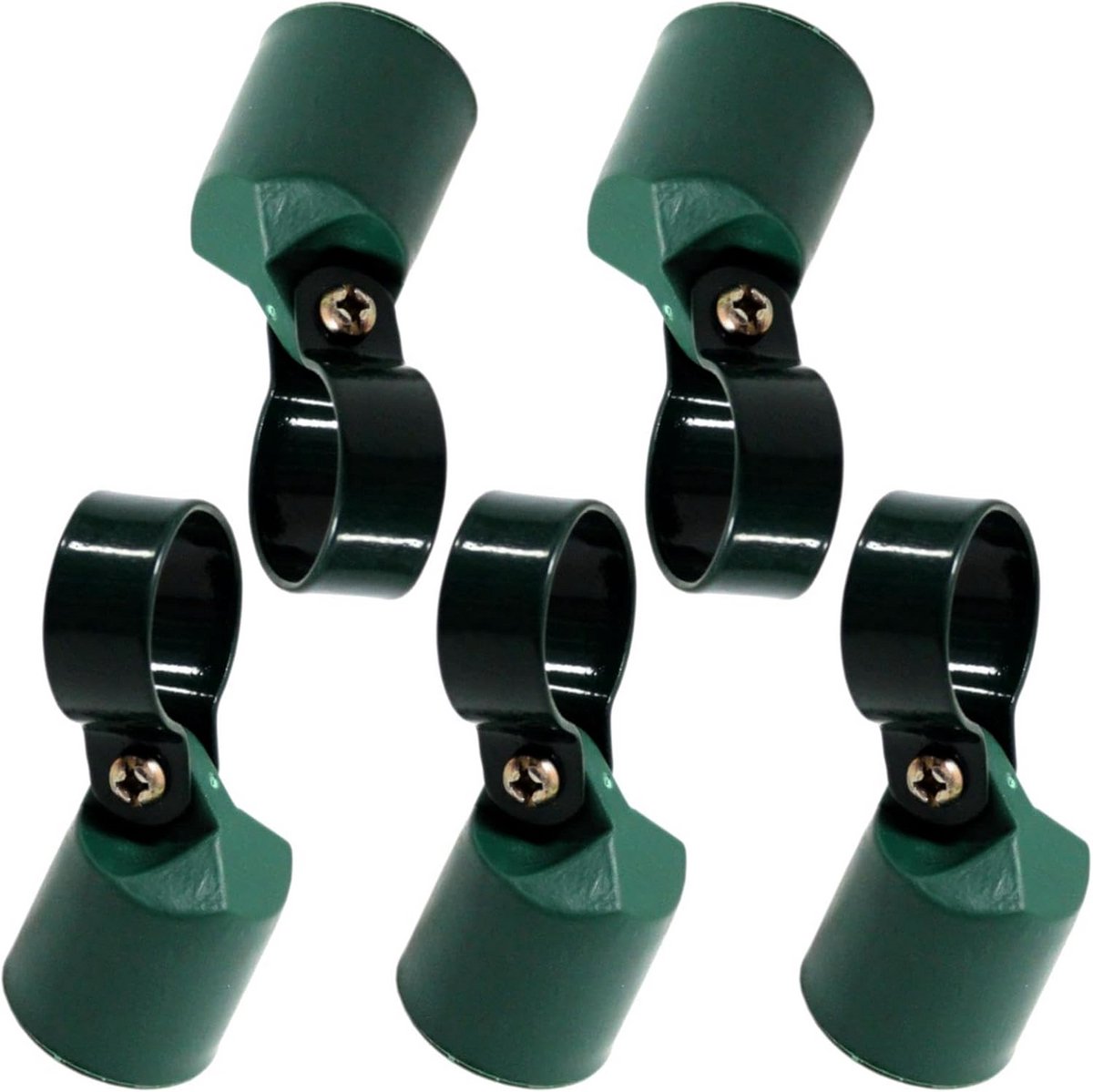 Set van 5 Afdekkappen voor Rolhekpalen Ø 34 mm, Groen