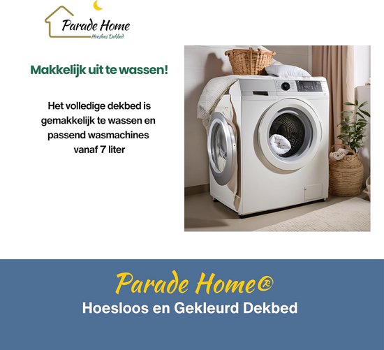 Cosy House Collection Luxe bamboe dekbedovertrek set 3-delig - ultra zacht hypoallergeen beddengoed - dekbed met ritssluiting, inclusief 2 kussenshams - vol/koningin - donker blauwgroen