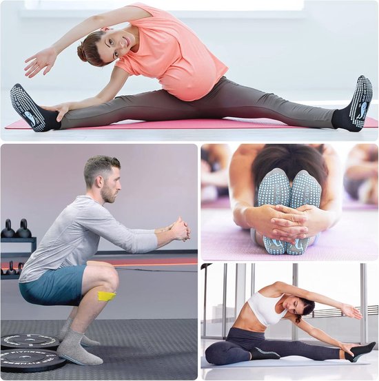 Yoga Sokken voor Heren en Dames, Antislip Sokjes voor Yoga, Pilates en Thuis Fitness — afbeelding 3