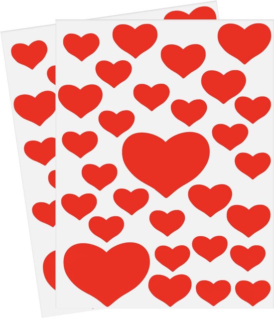500 Stickers Roze Hart Op Een Rol - 2,5 cm - Stickers Hart - Label Hart - Sluitsticker