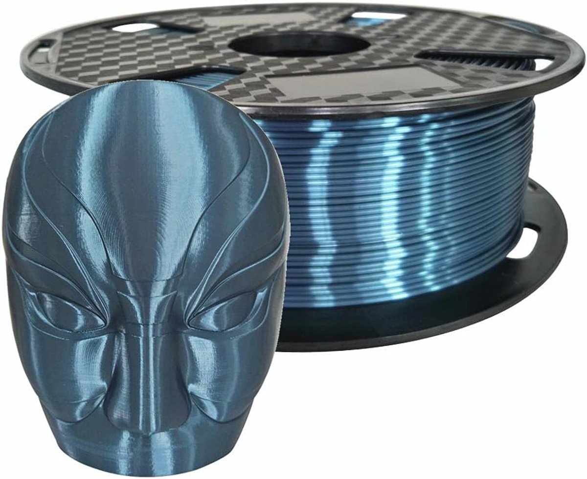 Zijdeachtig Donker Cyaan PLA 3D Printer Filament 1.75mm 1 KG - Hoogwaardige Glans voor 3D Printen