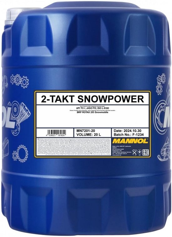 2-Takt Olie voor Sneeuwscooters en Tweetaktmotoren 1 Liter — afbeelding 4