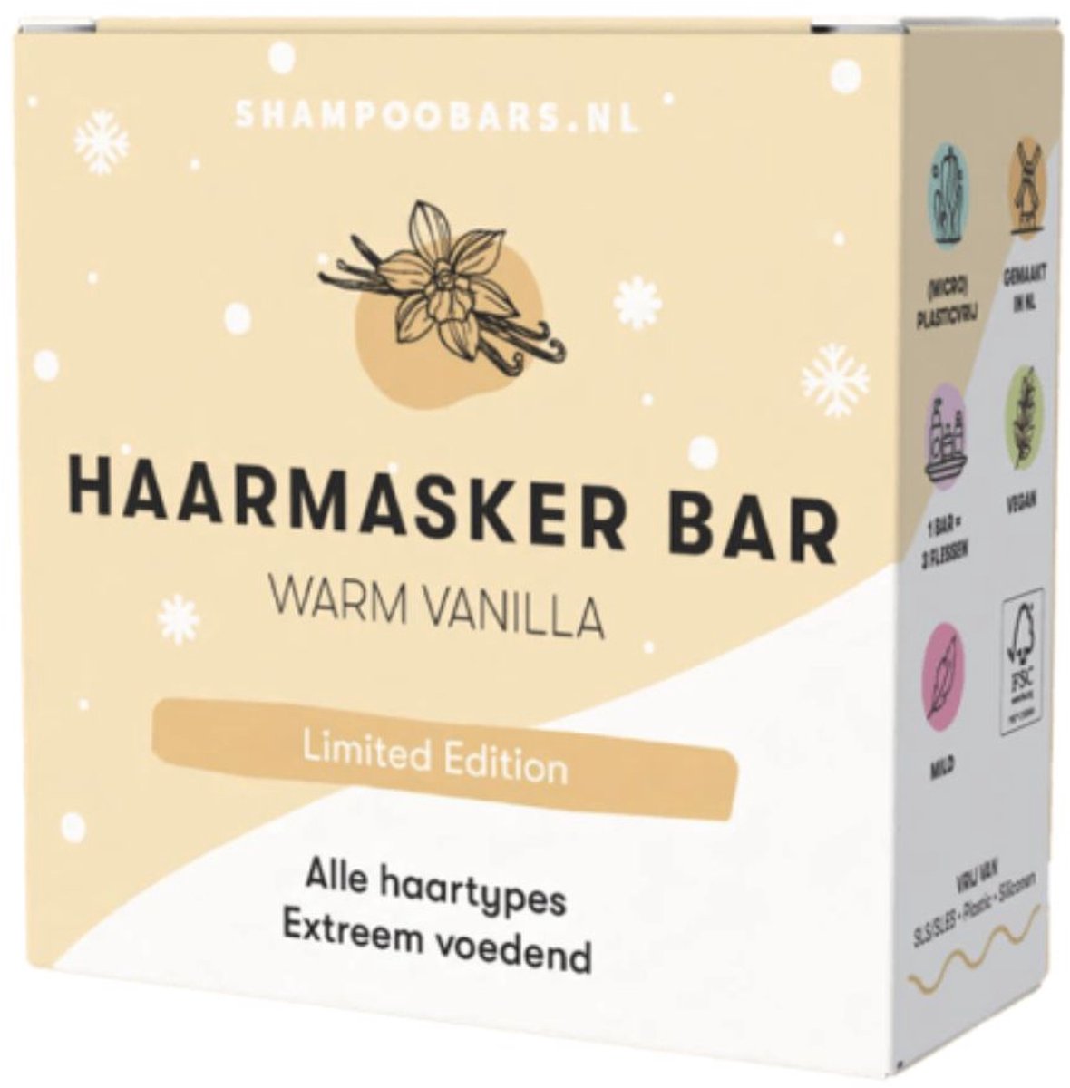 ShampooBars - Haarmasker Bar Warm Vanilla alle haartypes - 45gr