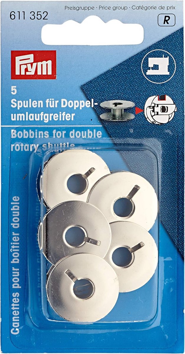 Metalen Spoelen voor Naaimachine met Dubbele Roterende Grijper - 5 Stuks