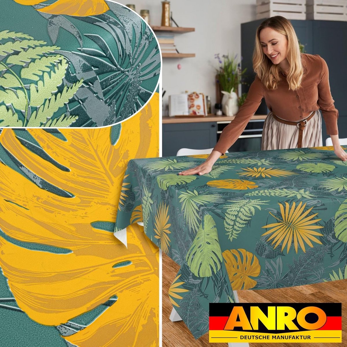 Wasbaar Tafelkleed voor Binnen en Buiten met Tropisch Bladeren Design
