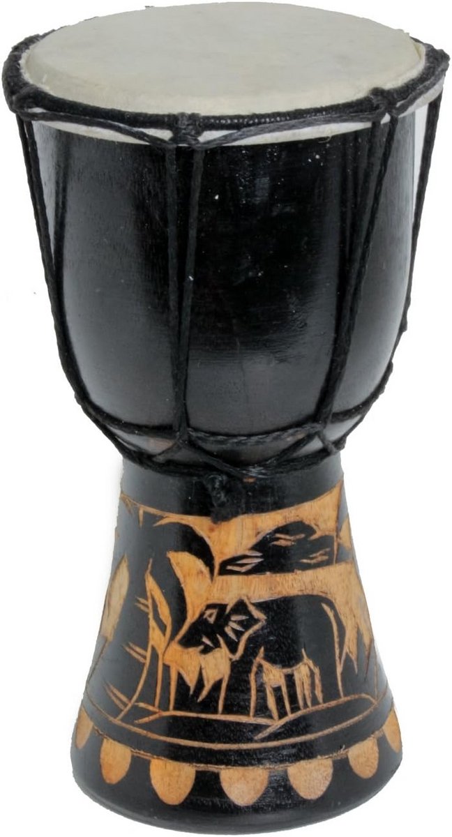 20cm Handgemaakte Djembe Drum van Mahoniehout met Geitenvacht