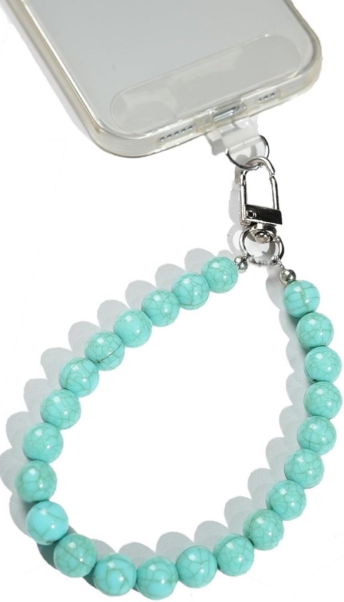 Telefoonketting met parels - Verstelbare mobiele telefoon polsband armband voor alle smartphones