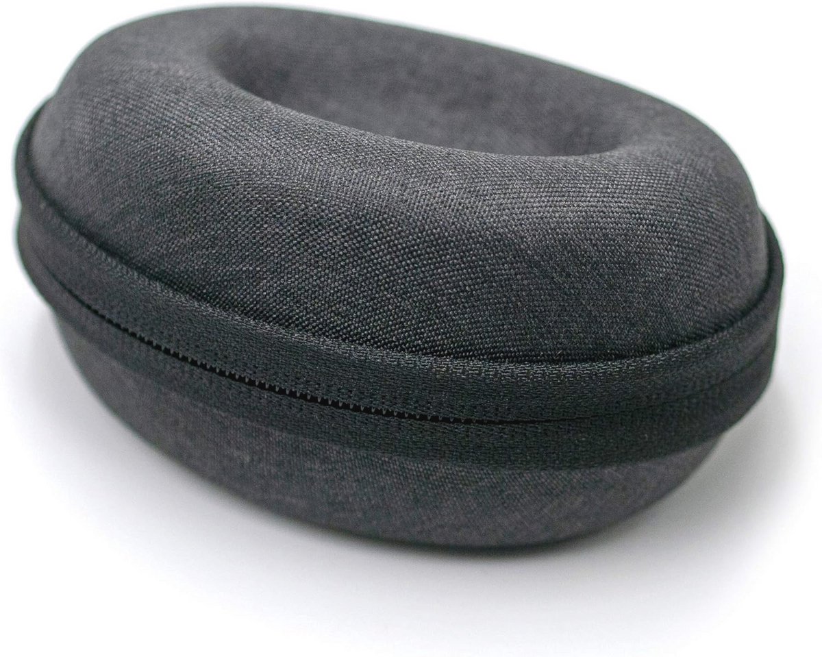 Deluxe Horloge Travel Shock Case Zwart met Grijze Rits - Perfect voor Reis en Opslag