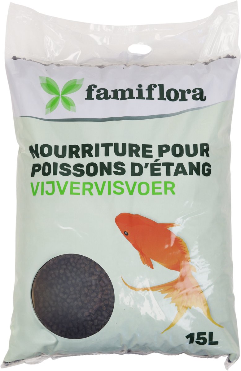Famiflora Premium Select Steurvoer 15L - 6 mm zinkende korrel - Hoog eiwit & verteerbaar - Voor sterke en gezonde steuren - Zinkende korrels zodat zelfs bodemvissen eenvoudig kunnen eten