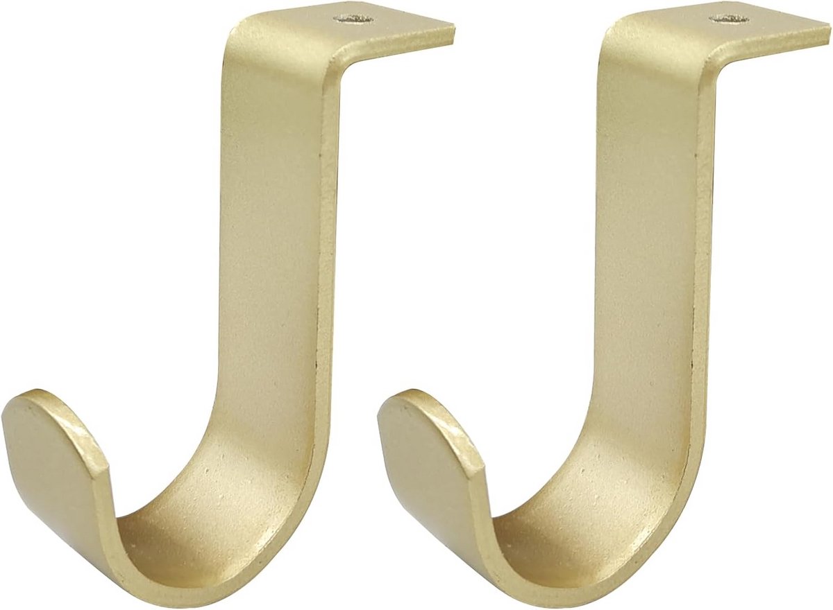 Plafondbeugels voor Gordijnroede 2.5 cm Diameter - Set van 2 - Goudkleurig