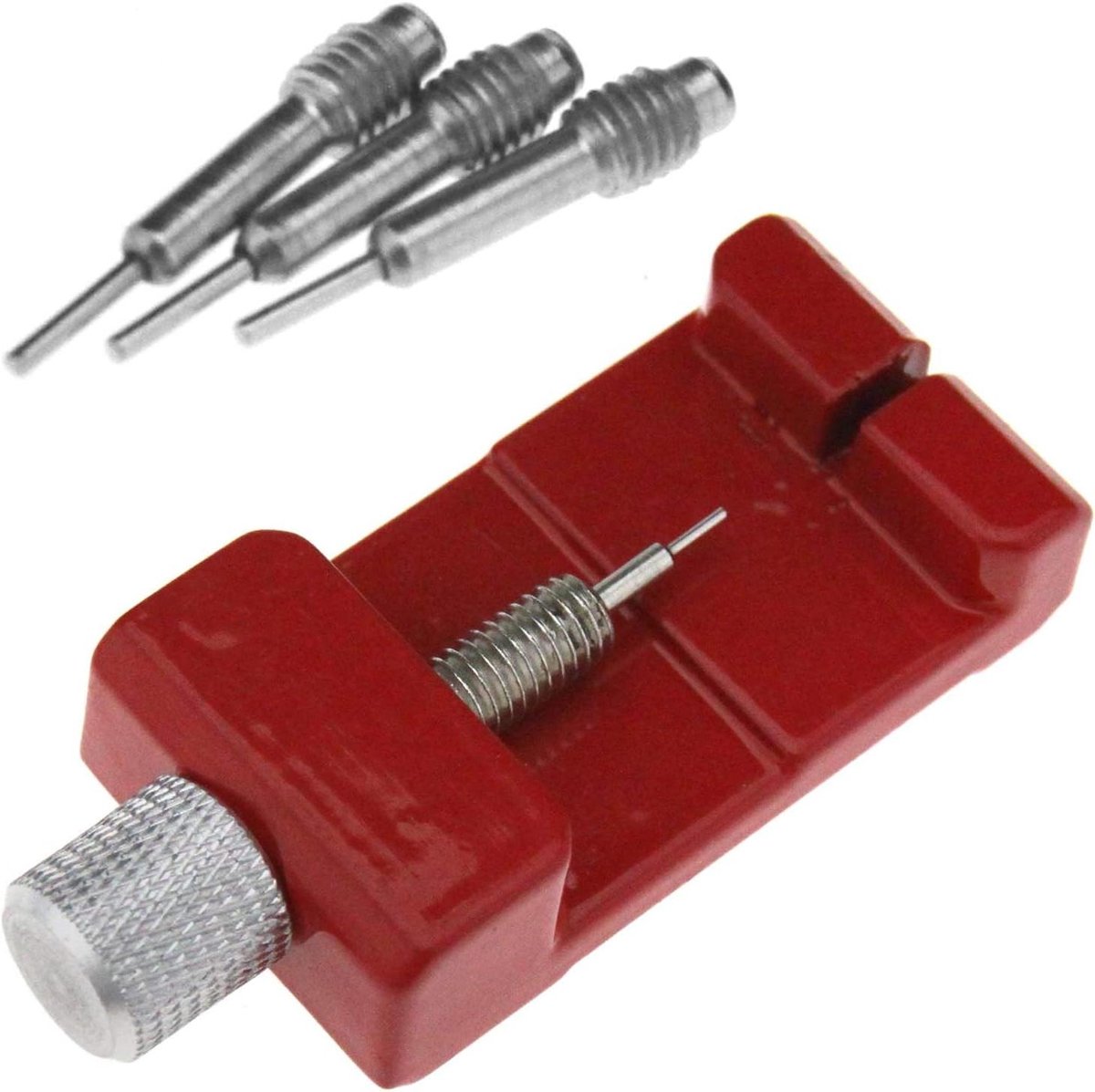 Allecta - Horloge Band Reparatie Tool - Spring Bar Verwijdering - Rood met Vervanging Pins