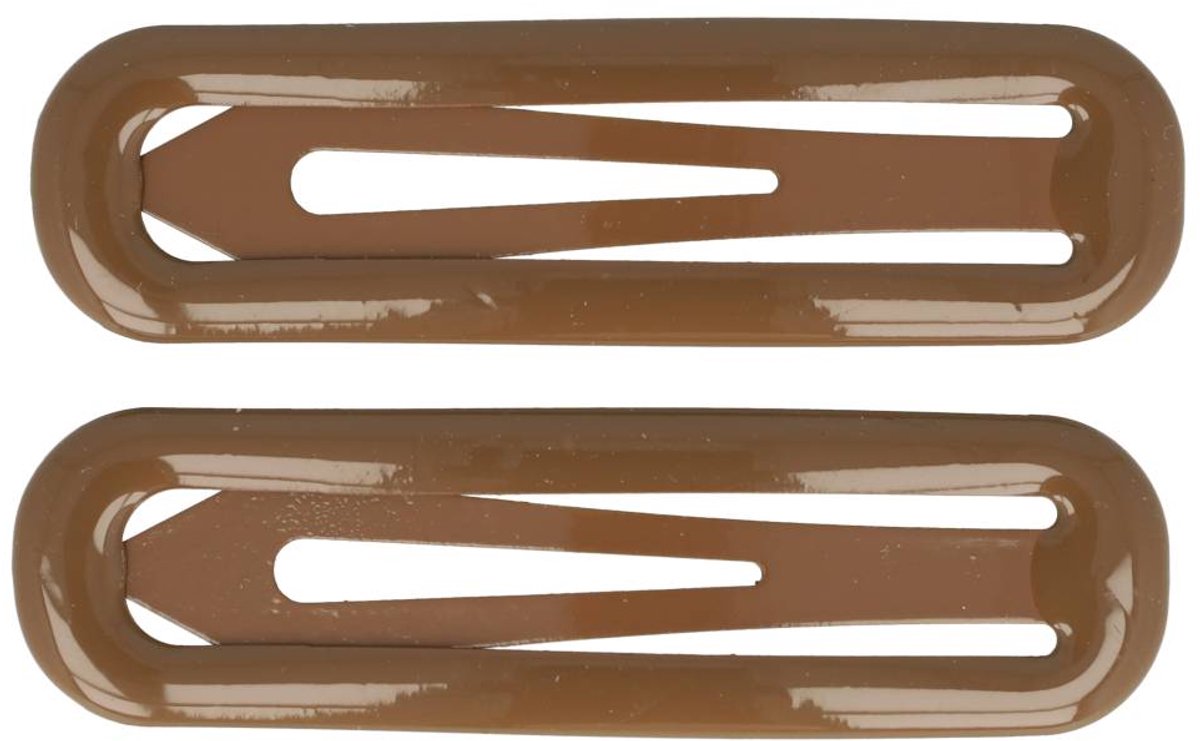 Haarsoires Haarspeld Klikklak 7cm - Epoxy - Bruin - Set van 2 - Haarclip Speldjes - Makkelijk in Gebruik - Haaraccessoires voor Volwassenen & Kinderen - Hair Clip - Decoratieve Haaraccessoire