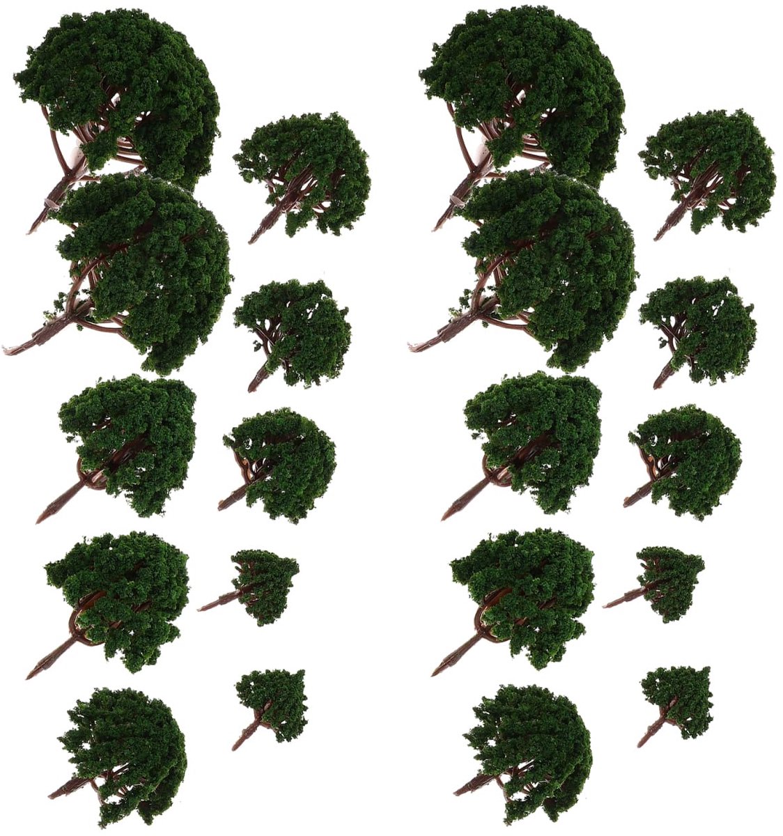 Turf 1:43 Spoor N Bomen 20 Stuks Landschap Bomen Gemengde Boom Geel Landschap Layout Rekwisieten Voor Landschap DIY Tuinornament 3 cm-8 cm