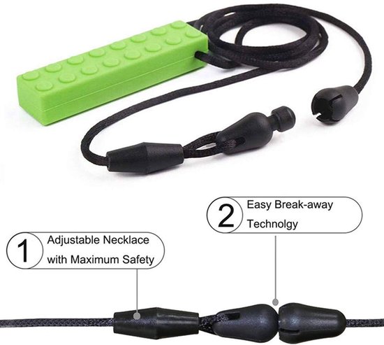 OUYLAF Bijtketting Set - bijtketting staaf - Kauwketting voor kind - Bijtketting Kauwketting - bijtketting meisjes - Kauwsieraad - bijtketting - 5PCS - Kauwkettingen - voor ADHD, autisme, bijten, behoeften, orale motoriek van Merkloos — afbeelding 4