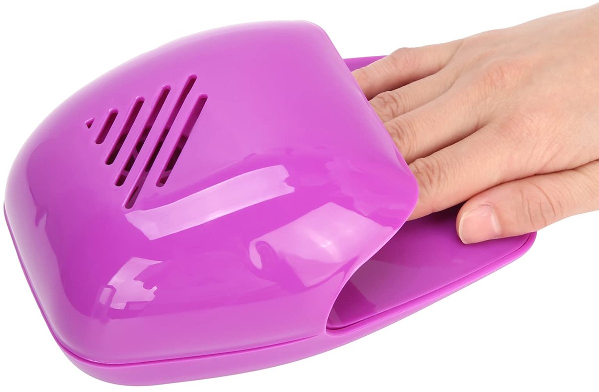 Nagelventilator Droger Koelventilator Geldroger voor Gewone Nagellak Sneldrogende Nageldroger Blower voor Vingernagel Teennagel (Paars)