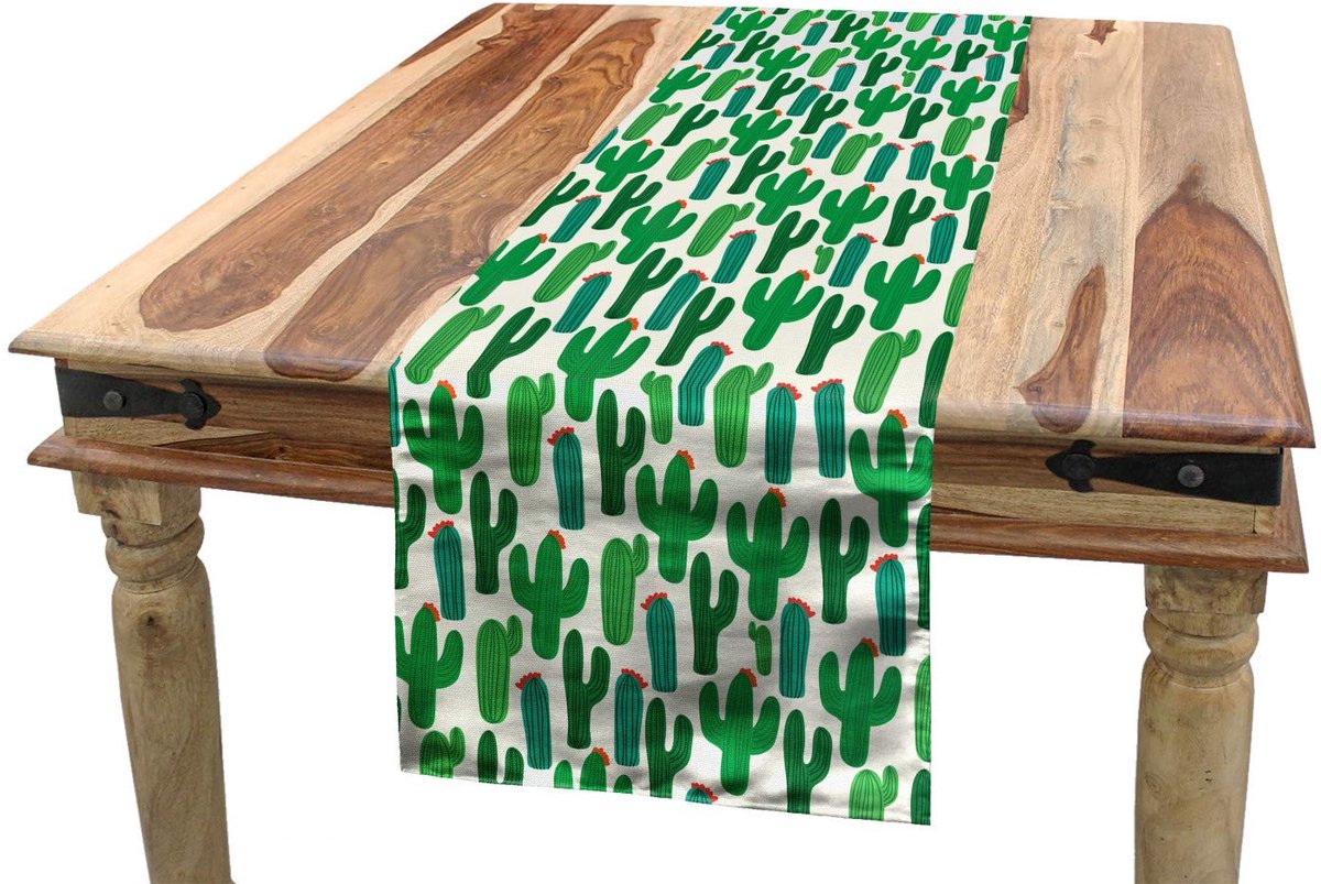 ABAKUHAUS Exotisch tafelrunner – San Pedro-kaktus, 40x180 cm, rood