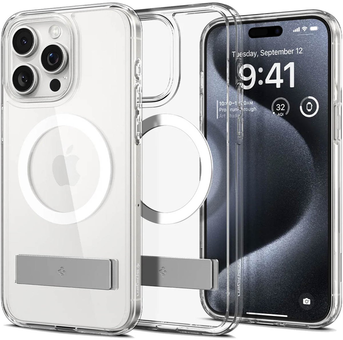 Spigen Ultra Hybrid S MagFit hoesje voor iPhone 15 Pro Max - Transparant