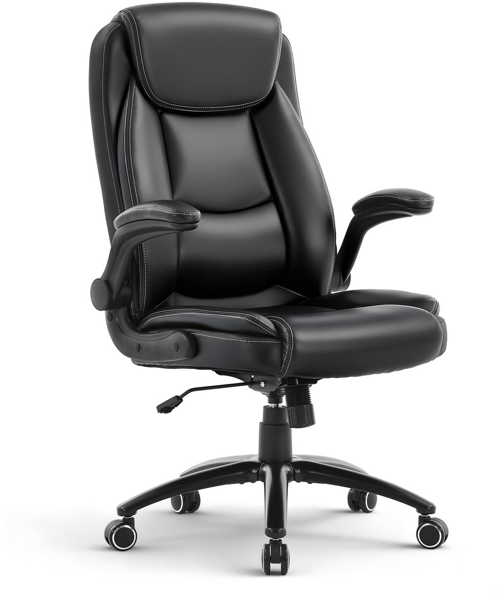 COLAMY Ergonomische Bureaustoel met Hoge Rugleuning - Zwart - afbeelding 2