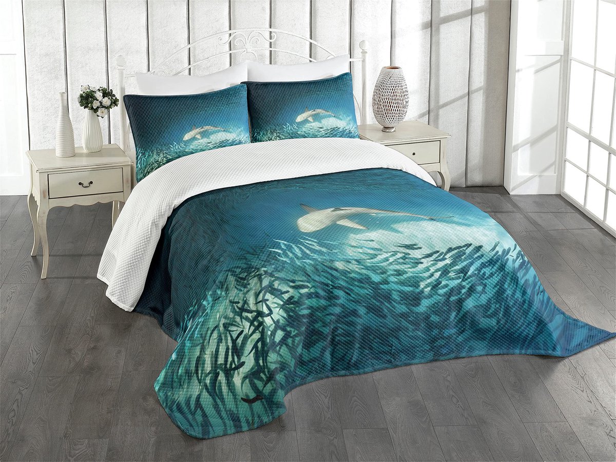 ABAKUHAUS Urban Graffiti Bedsprei-set – Magenta Groen, 264x220 cm