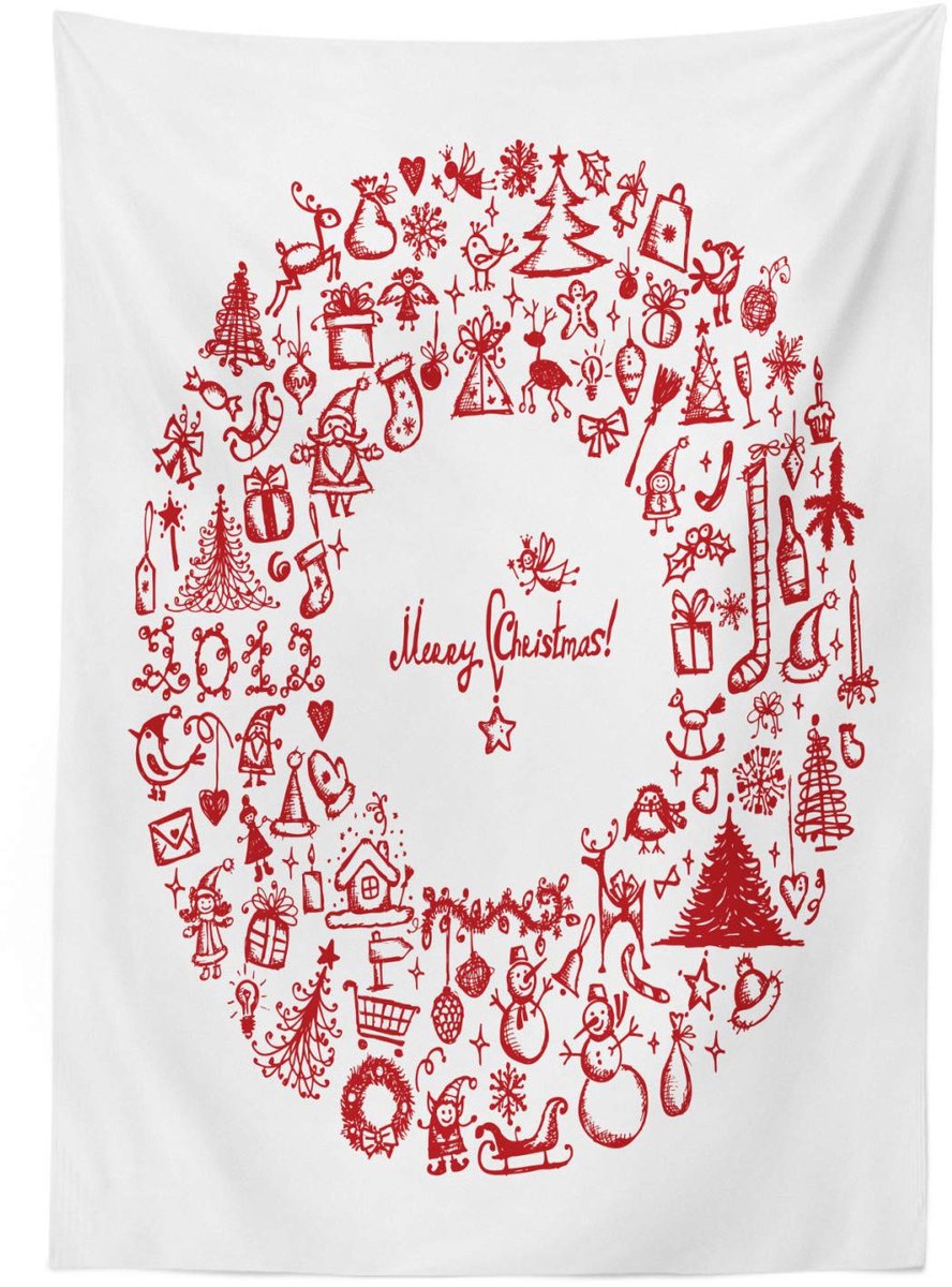 ABAKUHAUS Tafelkleed 140x240 cm – Rood satijn, Machinewasbaar