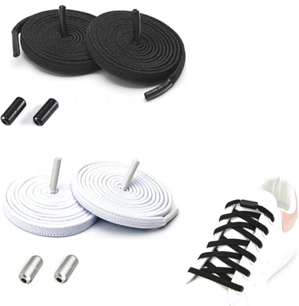 Elastische Veters zonder Strikken - Verstelbare Rubber Veters voor Schoenen
