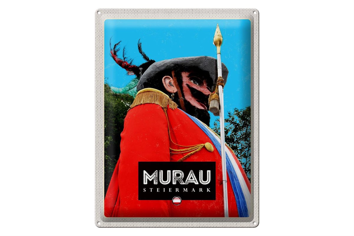 Blechschild Reise 30x40cm Murau Steiermark Samsonumzug Samson