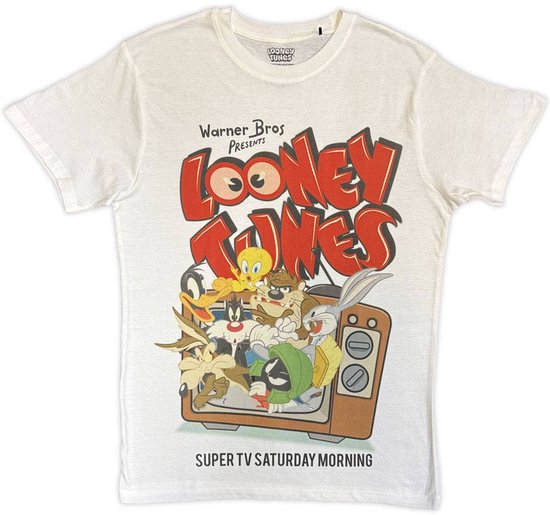 T-shirt homme Looney Tunes TV - XL - Wit