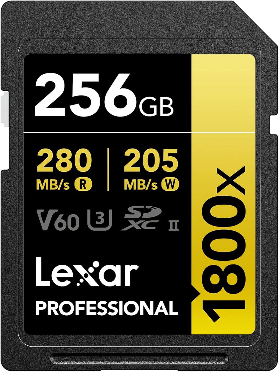 256GB SDXC UHS-II Geheugenkaart - 1800x voor 4K Video Opname - Snelle Opslag