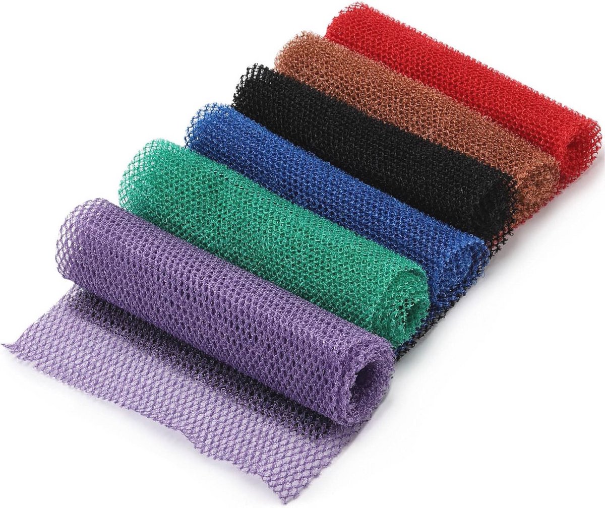 Lange Exfoliërende Badspons - 6 Stuks Nylon Body Back Scrubber (7,8x25,6 inch)