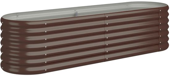 Plantenbak | Bloembak | Bloempot 152x40x36 cm gegalvaniseerd staal bruin