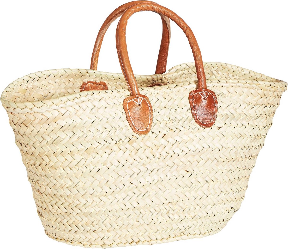 Grote Mandtas van Palmblad voor Strand en Boodschappen - Gevlochten Shopper, Natuurlijk en Duurzaam