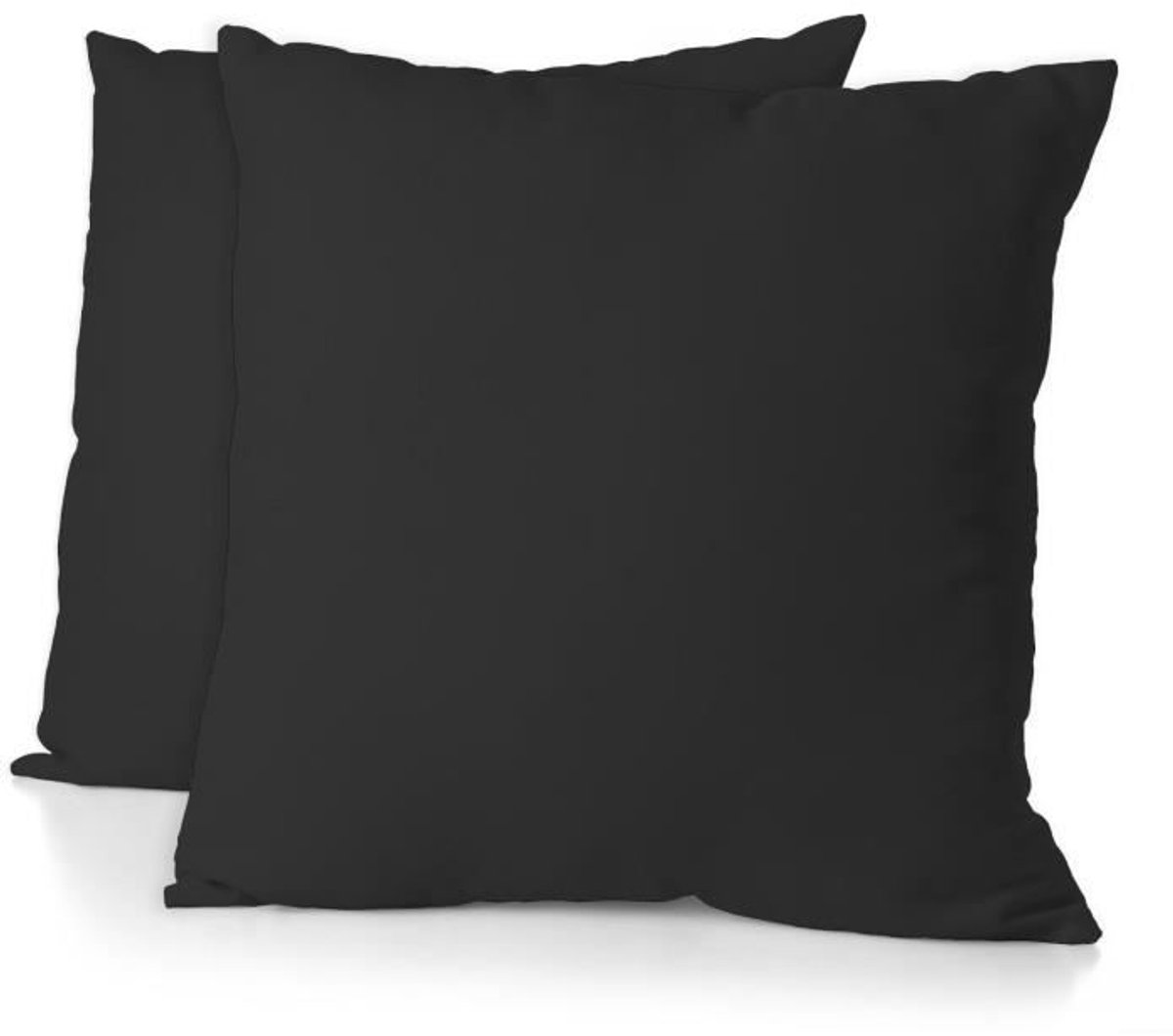 Set van 2 kussenslopen - HOME LINGE PASSION - HP72082 - 82 g microvezel - 63 x 63 cm - Zwart